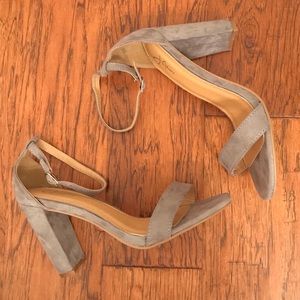 J. Adams Grey Strap Heel
